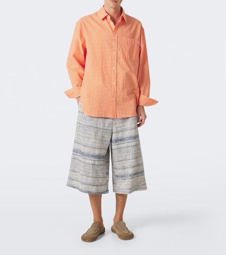 Camicia in misto cotone a quadri - Loewe - Modalova