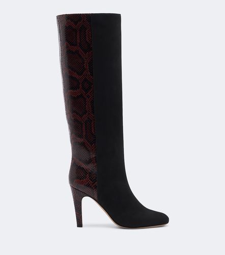 Leather and suede knee-high boots - Ferragamo - Modalova