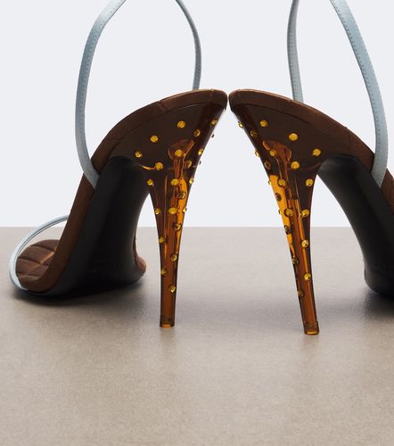Ivresse embellished quilted satin sandals - Saint Laurent - Modalova