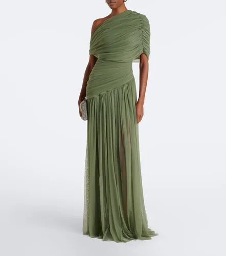Himalia ruched one-shoulder tulle gown - De La Vali - Modalova