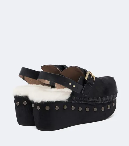 Mou Shearling-lined calf hair clogs - Mou - Modalova