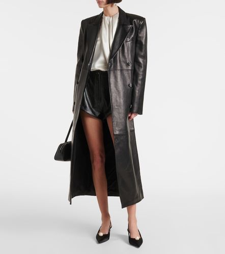 Double-breasted leather coat - Magda Butrym - Modalova