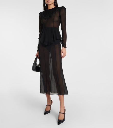 Abito midi in georgette di seta - Alessandra Rich - Modalova