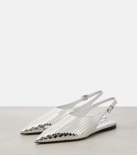 Art Deco mirrored leather slingback flats - Alaia - Modalova
