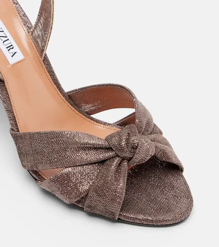 Nina 85 metallic-effect twill sandals - Aquazzura - Modalova