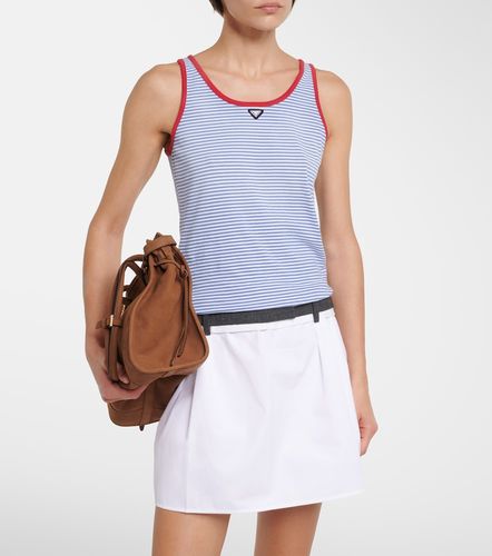 Top de jersey de algodón a rayas - Prada - Modalova