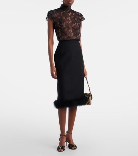 Top en mezcla de algodón de encaje - Valentino - Modalova