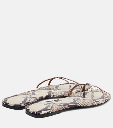 Biarritz snake-effect leather sandals - Paris Texas - Modalova