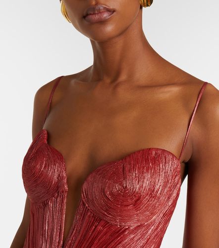 Cecilia draped silk muslin bustier gown - Maria Lucia Hohan - Modalova