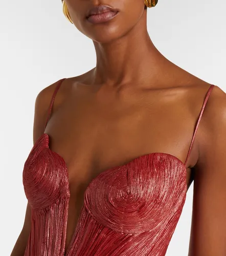 Cecilia draped silk muslin bustier gown - Maria Lucia Hohan - Modalova