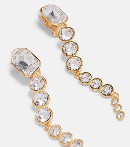 Crystal-embellished clip-on earrings - Oscar de la Renta - Modalova