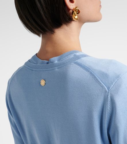 Cardigan cropped in seta e cotone - Carolina Herrera - Modalova