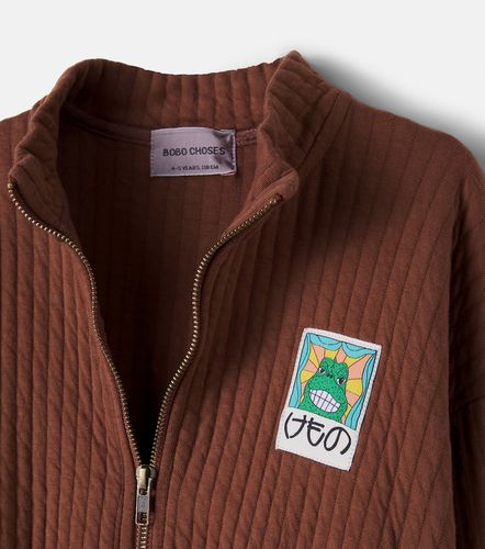 Sudadera de algodón con cremallera y parche - Bobo Choses - Modalova