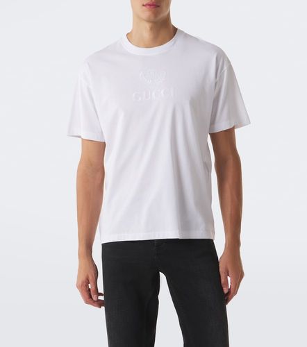Camiseta de jersey de algodón con logo - Gucci - Modalova