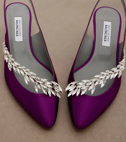 X Manolo Blahnik – Pumps slingback in raso - Balenciaga - Modalova