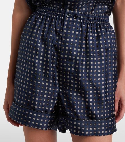 Shorts de seda estampados - Saint Laurent - Modalova
