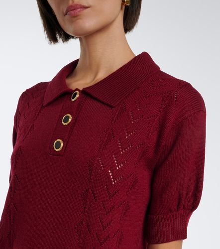 Virgin wool polo sweater - Alessandra Rich - Modalova