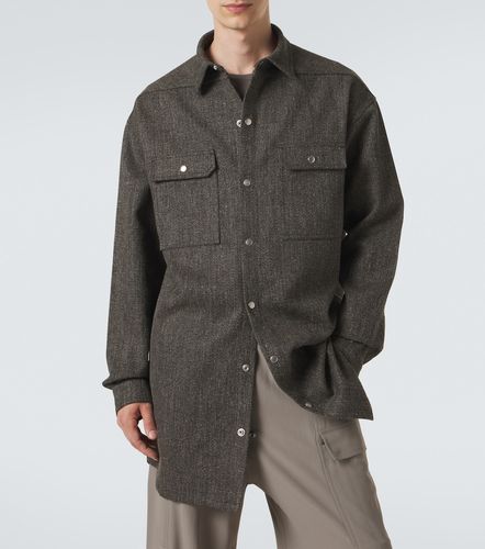 Oversized wool and linen-blend overshirt - Rick Owens - Modalova