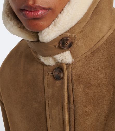 Teddy-trimmed suede jacket - Yves Salomon - Modalova