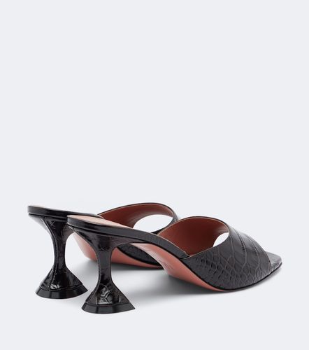 Lupita croc-effect leather mules - Amina Muaddi - Modalova