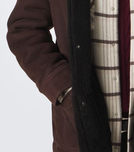 Jacke aus Veloursleder mit Shearling - Yves Salomon - Modalova