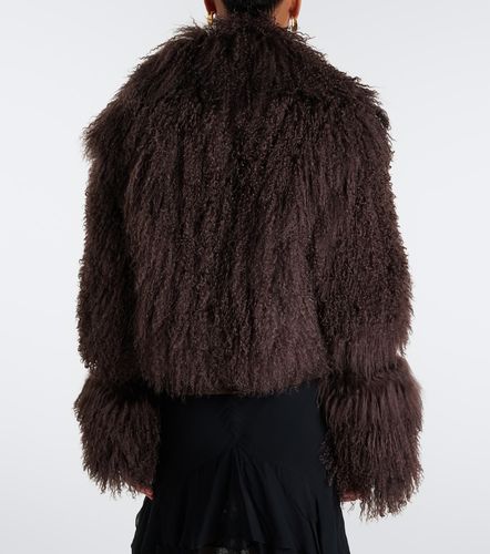 Vespera suede-trimmed shearling jacket - De La Vali - Modalova
