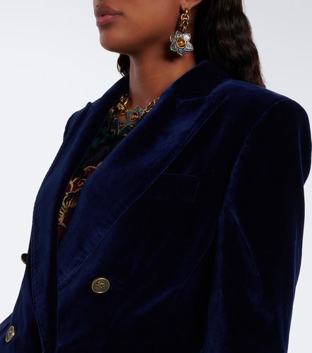 Blazer cruzado de terciopelo de algodón - Etro - Modalova