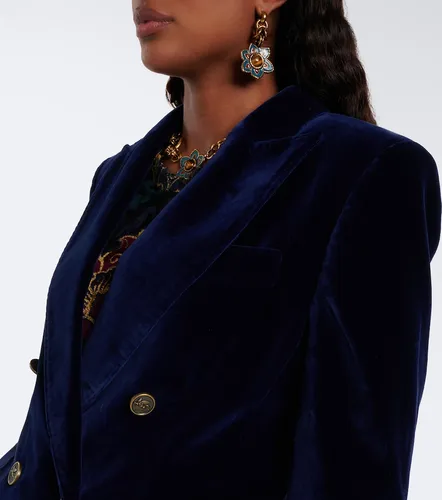Double-breasted cotton velvet blazer - Etro - Modalova
