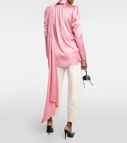 Draped silk-blend blouse - Magda Butrym - Modalova