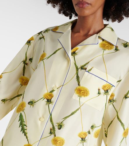 Camicia pigiama in popeline di seta - Burberry - Modalova