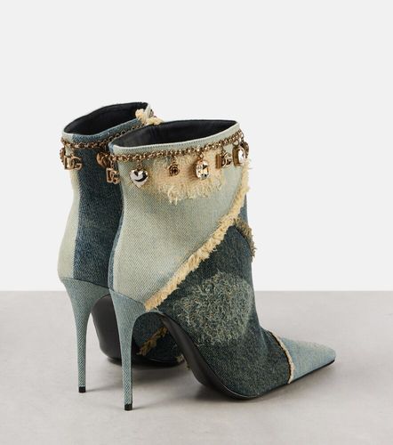 Embellished denim ankle boots - Dolce&Gabbana - Modalova