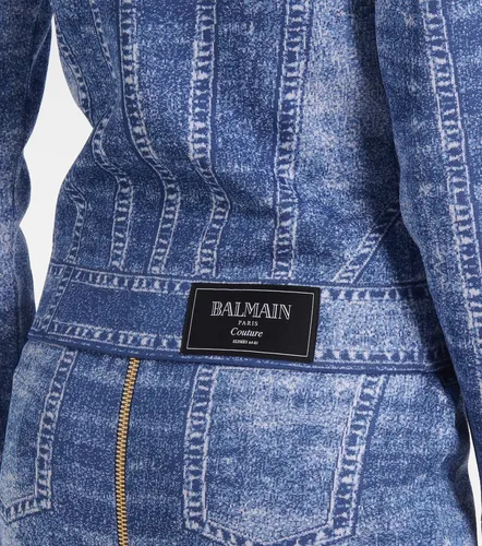 Trompe l'oeil jacquard cardigan - Balmain - Modalova