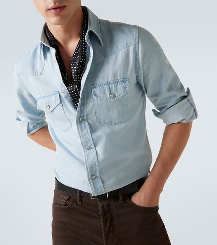Camicia in chambray di cotone - Tom Ford - Modalova