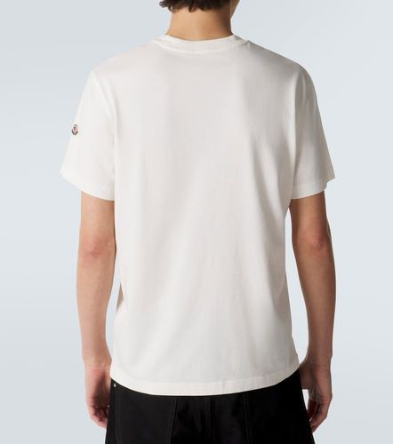 Camiseta de jersey de algodón bordada - Moncler - Modalova