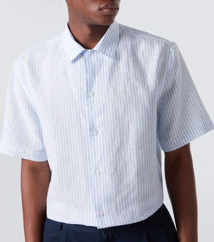 Camicia bowling in lino a righe - Brioni - Modalova
