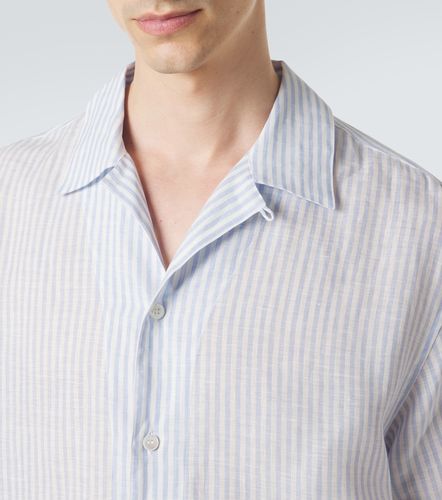 Camisa bowling de lino a rayas - Brioni - Modalova