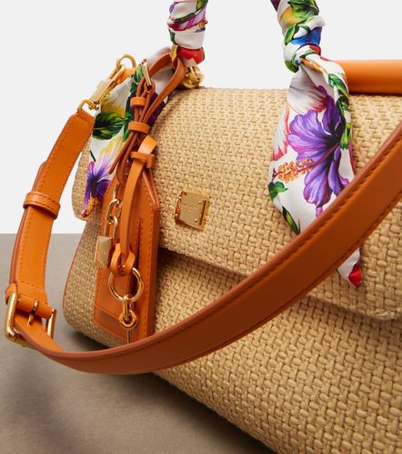 Sicily Small raffia top-handle bag - Dolce&Gabbana - Modalova