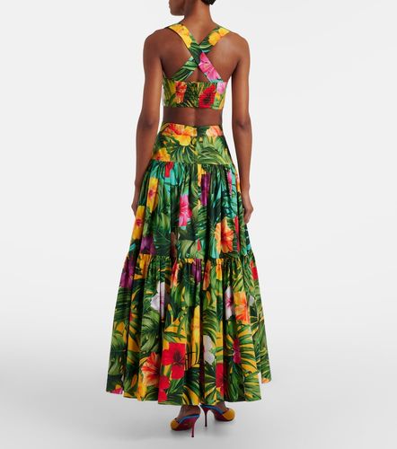 Falda larga de algodón floral - Dolce&Gabbana - Modalova