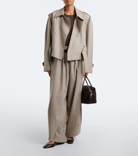 Oakdale virgin wool wide-leg pants - The Frankie Shop - Modalova