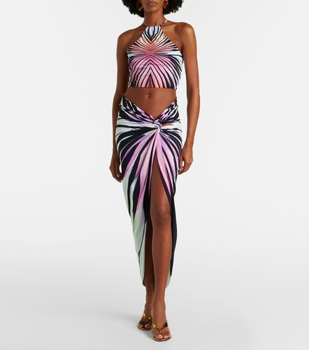 Gathered printed midi skirt - Roberto Cavalli - Modalova