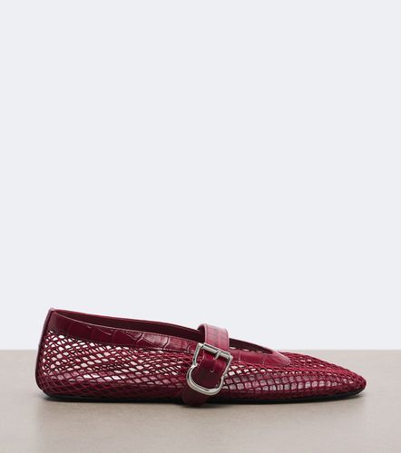 Alaïa Bailarinas de red con piel grabada - Alaia - Modalova