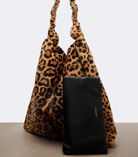 Borsa a spalla Amalia con stampa leopardata - Saint Laurent - Modalova