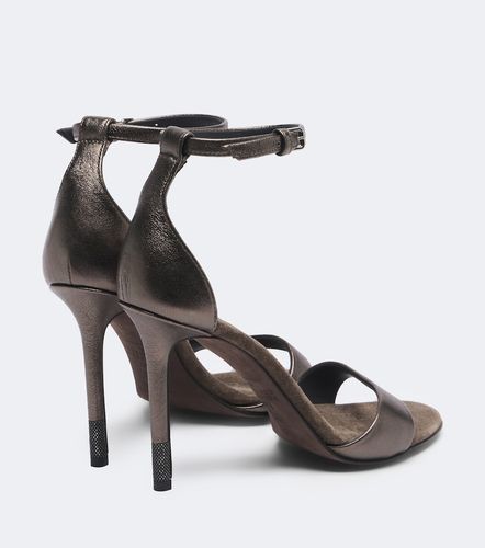 Monili metallic leather sandals - Brunello Cucinelli - Modalova
