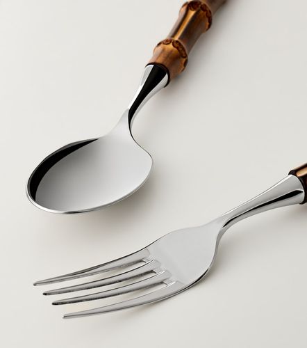 Forchetta e cucchiaio Bamboo in acciaio inossidabile - Gucci - Modalova