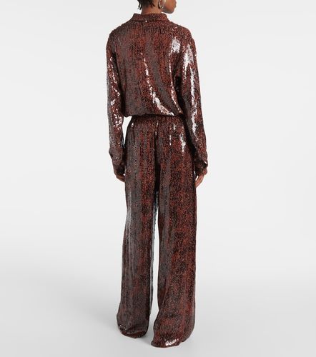 Sequined wide-leg pants - Dries Van Noten - Modalova