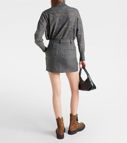 Pleated virgin wool miniskirt - Brunello Cucinelli - Modalova