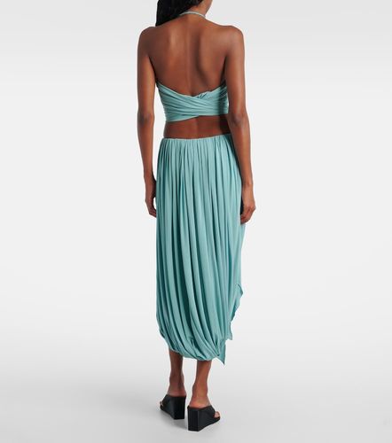 Alaia Gathered jersey midi skirt - Alaia - Modalova