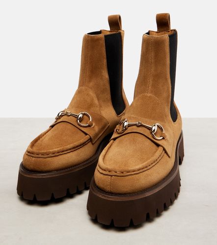 Botas chelsea de ante con Horsebit - Gucci - Modalova