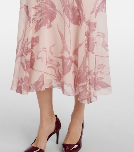 Vestido midi de seda estampado - Erdem - Modalova