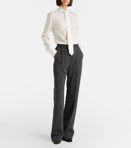 Camisa de crepé de china con lazada - McQueen - Modalova